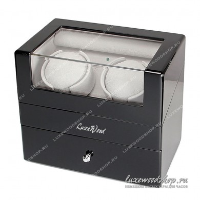 Шкатулка для автоподзавода двух часов LuxeWood LW412-1